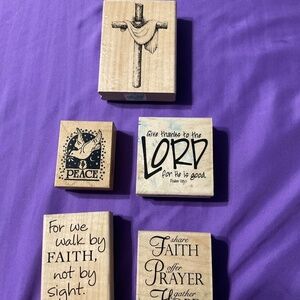 Religious ink stamps (5)).  H135